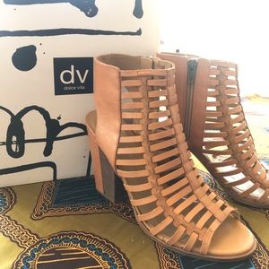 dv dolce vita leather cage sandal.